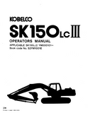 KOBELCO HYDRAULIC EXCAVATOR SK150LC III OPERATOR MANUAL