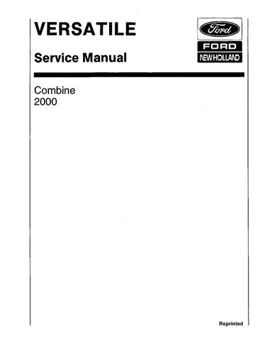 VERSATILE 2000 COMBINE SERVICE MANUAL 43200010 - PDF FILE