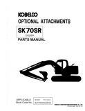 KOBELCO HYDRAULIC EXCAVATOR SK70SR OPTIONAL ATTACHMENTS OPERATOR MANUAL