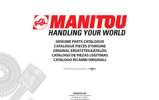 MUSTANG MONITOU HANDLING YOUR WORLD (50940092) PARTS MANUAL - PDF FILE