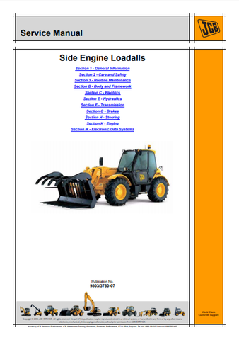JCB 531-70/T70, 535-95/T95, 536-60/T60, 541-70/T70, 533-105, 536-70/T70, 526-56 Loader Service Manual - Manual labs
