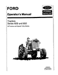 600, 620, 630, 640, 650, 660, 800, 820, 850, 860 Tractor - New Holland Operator's Manual 42060020 Download PDF - Manual labs