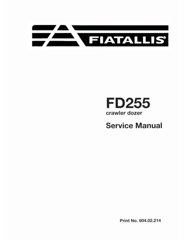 FIAT-ALLIS FD255 CRAWLER DOZER SERVICE MANUAL - PDF FILE
