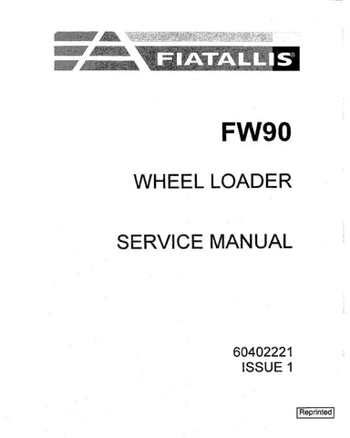 FIAT-ALLIS FW90 WHEELED LOADER SERVICE MANUAL 60402221 - PDF FILE