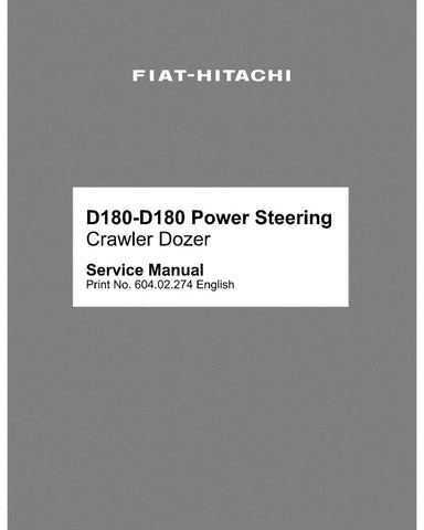 FIAT-HITACHI DC180 AND DC180PS POWER STEERING CRAWLER DOZER SERVICE MANUAL 60402274 - PDF FILE