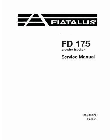 FIAT-ALLIS FD175 CRAWLER TRACTOR SERVICE MANUAL 60406572 - PDF FILE