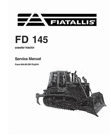FIAT-ALLIS FD145 CRAWLER TRACTOR SERVICE MANUAL 60406580 - PDF FILE
