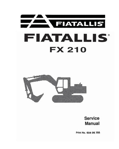 FIAT-ALLIS FX210 CRAWLER EXCAVATOR SERVICE MANUAL 60406755 - PDF FILE