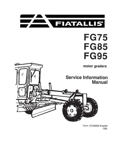FIAT-ALLIS FG75, FG85 AND FG95 MOTOR GRADER SERVICE MANUAL - PDF FILE