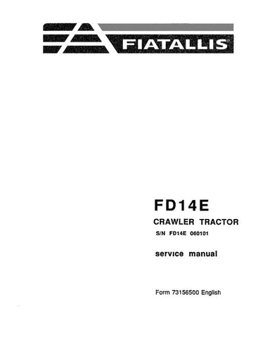 FIAT-ALLIS FD14E WHEELED LOADER SERVICE MANUAL - PDF FILE