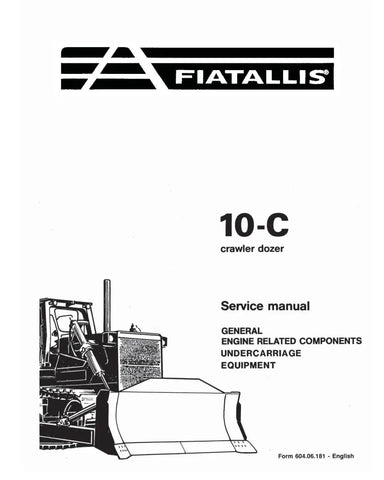 FIAT-ALLIS 10C CRAWLER DOZER SERVICE MANUAL - PDF FILE