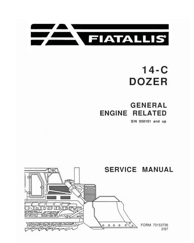 FIAT-ALLIS 14C CRAWLER DOZER ENGINE SERVICE MANUAL - PDF FILE