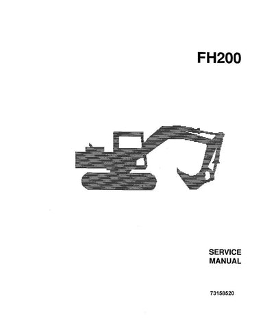 FIAT-ALLIS FH200 HYDRAULIC EXCAVATOR SERVICE MANUAL - PDF FILE