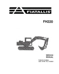 FIAT-ALLIS FH220 HYDRAULIC EXCAVATOR SERVICE MANUAL - PDF FILE