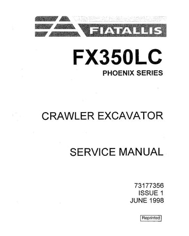 FIAT FX350LC PHOENIX SERIES CRAWLER EXCAVATOR SERVICE MANUAL - PDF FILE