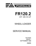 FIAT-ALLIS FR120.2 WHEELED LOADER SERVICE MANUAL - PDF FILE