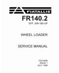 FIAT-ALLIS FR140.2 WHEELED LOADER SERVICE MANUAL - PDF FILE