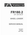 FIAT-ALLIS FR180.2 WHEELED LOADER SERVICE MANUAL - PDF FILE