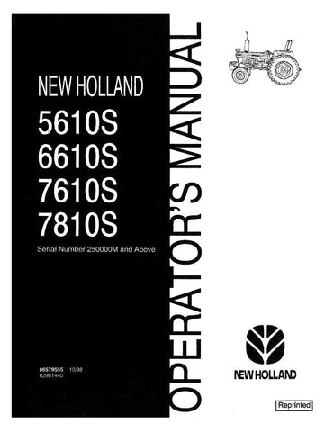 5610S, 6610S, 7610S, 7810S - New Holland Operator's Manual 86579555 Download PDF - Manual labs