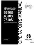 5610S, 6610S, 7610S, OM Sn255857m & Above - New Holland Operator's Manual 86579556 Download PDF - Manual labs