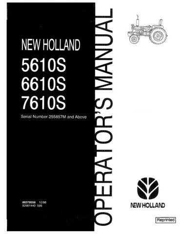 5610S, 6610S, 7610S, OM Sn255857m & Above - New Holland Operator's Manual 86579556 Download PDF - Manual labs