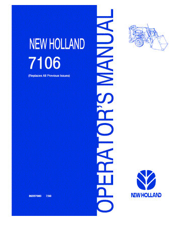 1120, 1215, 1220, 7106, TC18, TC21, TC21D Loader - New Holland Operator's Manual 86597080 Download PDF - Manual labs