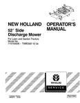 52 Side Discharge Mower for lawn and garden Tractors - New Holland Operator's Manual 86602573 Download PDF - Manual labs