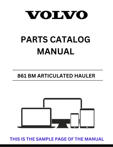 VOLVO 861 BM ARTICULATED HAULER PARTS CATALOG MANUAL SN 1-9999 - PDF FILE