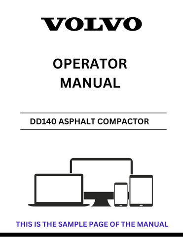 VOLVO DD140 ASPHALT COMPACTOR OPERATOR MANUAL - PDF FILE