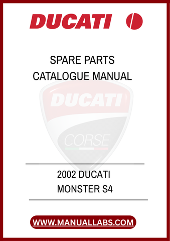 2002 DUCATI MONSTER S4 SPARE PARTS CATALOGUE MANUAL  - PDF FILE