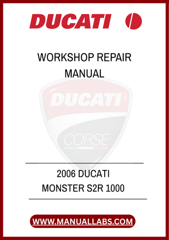 2006 DUCATI MONSTER S2R 1000 WORKSHOP REPAIR MANUAL - PDF FILE