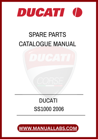 DUCATI SS1000 2006 SPARE PARTS CATALOGUE MANUAL - PDF FILE