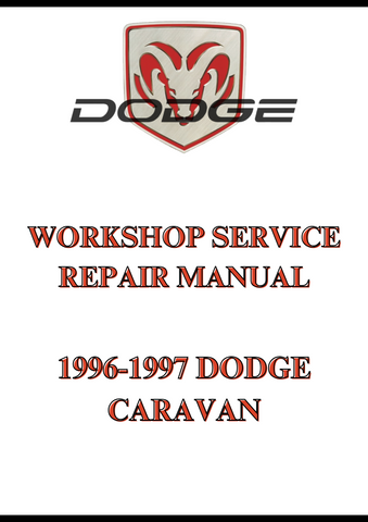 1996-1997 DODGE CARAVAN WORKSHOP SERVICE REPAIR MANUAL - PDF