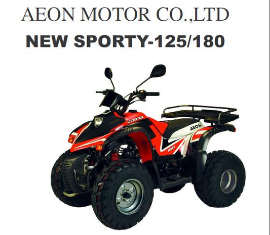 Unlock the full potential of your AEON NEW SPORTY 125 180 ATV with our comprehensive Service Repair Manual, available for instant PDF download. 