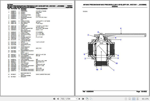 Enhance your agricultural efficiency with the AG-CHEM APPLICATORS AIR MAX PRECISION and AIR MAX PRECISION 2 Parts Catalogue Manual (539950D1) in PDF format. This comprehensive manual provides detailed diagrams 