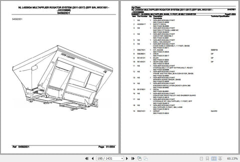 Enhance your agricultural efficiency with the AG-CHEM Multapplier Rogator System NL L4330G4 Parts Catalogue Manual (544878D1) in PDF format. This comprehensive