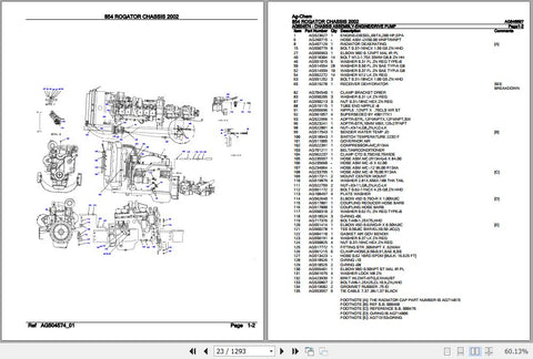 Enhance your maintenance and repair capabilities with the AG-CHEM ROGATOR CHASSIS 854 PARTS CATALOGUE MANUAL (AG546597) in PDF format