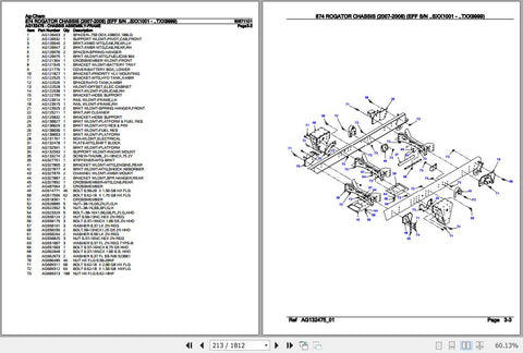 Enhance your maintenance and repair capabilities with the AG-CHEM ROGATOR CHASSIS 874 Parts Catalogue Manual (506711D1) in PDF format. This comprehensive manual provides detailed diagrams, part numbers, and specifications