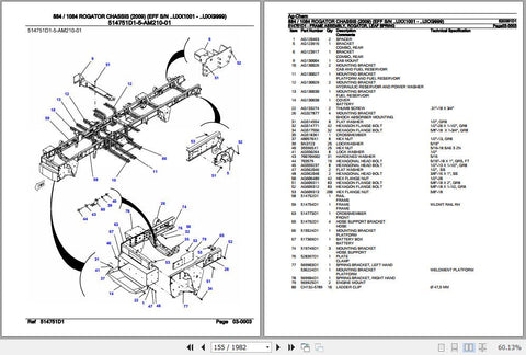  ENHANCE YOUR MAINTENANCE AND REPAIR CAPABILITIES WITH THE AG-CHEM ROGATOR CHASSIS 884, 1084 PARTS CATALOGUE MANUAL (520361D1) IN PDF FORMAT. THIS COMPREHENSIVE MANUAL PROVIDES DETAILED DIAGRAMS, PART NUMBERS, AND SPECIFICATIONS