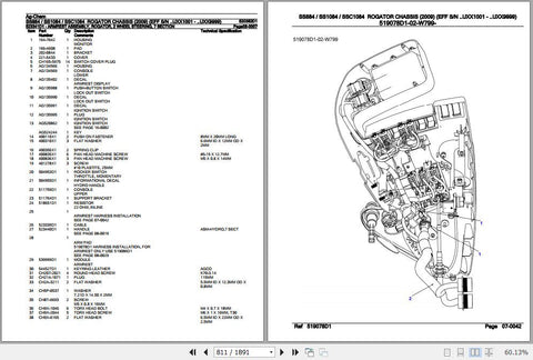 Enhance your maintenance and repair efficiency with the AG-CHEM ROGATOR CHASSIS SS884, SS1084, SSC1084 Parts Catalogue Manual (520362D1) in PDF format.