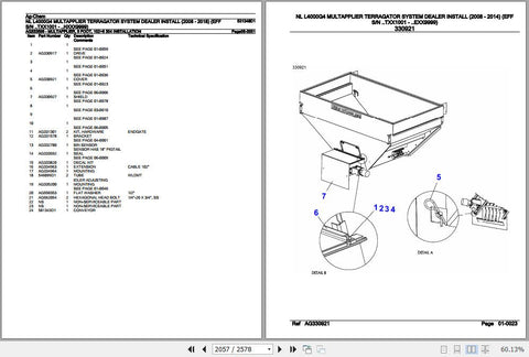Enhance your agricultural efficiency with the AG-CHEM TERRAGATOR SYSTEM NL L4000G4 MULTAPPLIER PARTS CATALOGUE 531348D1. This comprehensive PDF file serves as an essential resource for operators and technicians