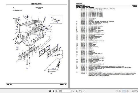 AGCO ALLIS TRACTOR 8550 SPARE PARTS CATALOGUE MANUAL 79005139 - PDF FILE