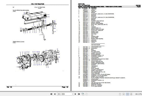 Unlock the full potential of your AGCO Allis Tractor 170 or 175 with the comprehensive Spare Parts Catalogue Manual (79001560) in PDF format. This essential resource provides