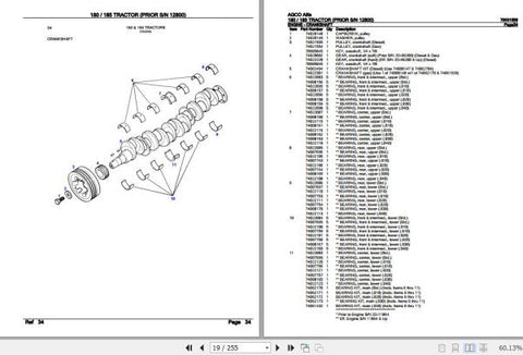 Enhance the longevity and performance of your AGCO Allis Tractor 180 and 185 with our comprehensive Spare Parts Catalogue Manual (79001559). This easy-to-navigate PDF file 