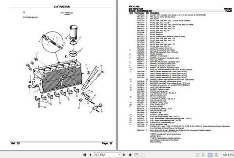 Enhance the longevity and performance of your AGCO Allis Tractor 210 with our comprehensive Spare Parts Catalogue Manual (79001598) in PDF format. This essential resource provides detailed diagrams, part numbers, and specifications, making it easy