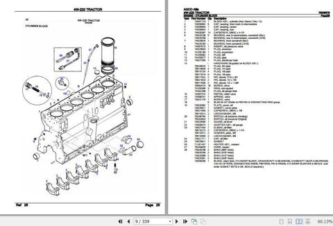 Discover the AGCO ALLIS TRACTOR 4W-220 Spare Parts Catalogue (79006379) in a convenient PDF format, designed to streamline your maintenance and repair tasks. This comprehensive guide provides detailed diagrams and part numbers
