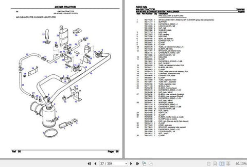 Enhance your AGCO Allis Tractor 4W-305 with the comprehensive Spare Parts Catalogue Manual (79006380) in PDF format. This essential resource provides detailed diagrams