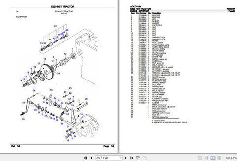 Enhance the longevity and performance of your AGCO Allis Tractor 5220 HST with our comprehensive Spare Parts Catalogue Manual (79009487) in PDF format. This essential resource provides detailed diagrams and part numbers, making it easy to identify