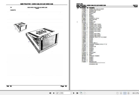 Unlock the full potential of your AGCO Allis Tractor 6250 Vario Cab DX with the comprehensive Spare Parts Catalogue Manual (79007775) in PDF format. This essential resource provides detailed diagrams and part numbers, ensuring you can easily identify and