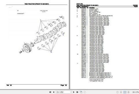Enhance the longevity and performance of your AGCO Allis Tractor with the comprehensive 7000 Spare Parts Catalogue Manual (79003886) in PDF format. This essential resource provides